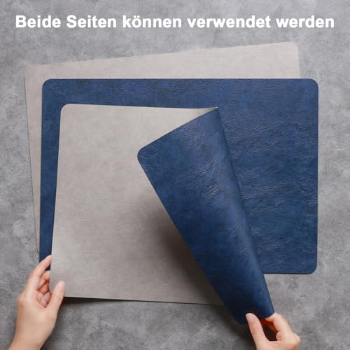 Banchif Platzsets abwaschbar Tischsets Untersetzer Platzdeckchen 4er Set – Ansicht 2