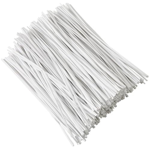 Tangyinrd 300 Pcs 6 inch White Plastic Twist Ties, Cable