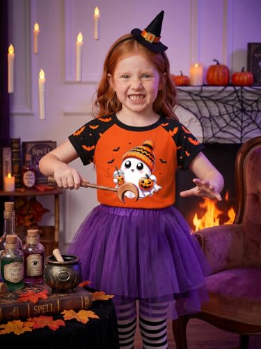 Eatbook Halloween Shirts for Kids Girls Boys Toddler Ghost Graphic T Shirt - image 4