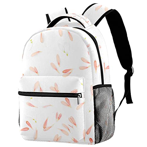 Sac à dos à fleurs tropicales noires résistant et léger pour ordinateur et école