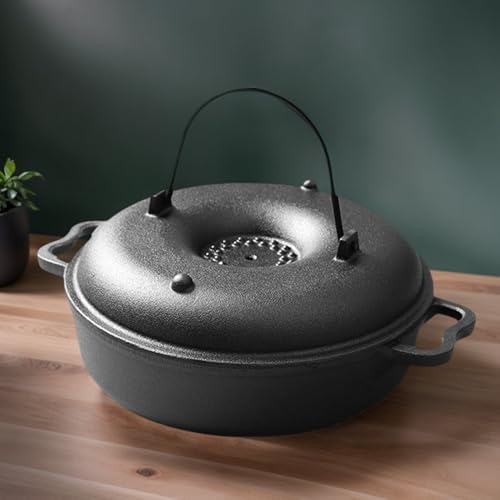 Olla holandesa para acampar y cocina de inducción con base antiadherente 4