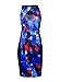 Jax Women's Beaded Halter Printed Satin Sheath Dress