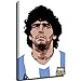 Produktbild Diego Maradona Football Soccerr Kunstdruck Poster Chic Office Art 30,5 x 45,7 cm Leinwand Wand Kunst Fußball Vollfarbiges mattes Finish Home Decor, gerahmt/fertig zum Aufhängen