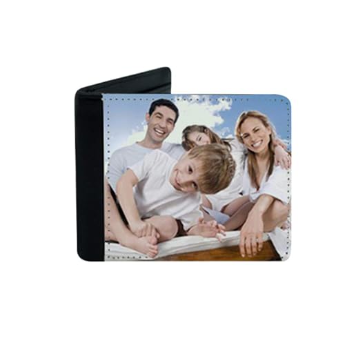 ITODA Personalized Photo Bifold Wallet with ID Window, PU Leather Custom DIY Your Own Picture ID Credit Cards Slots Holders for Women Men Birthday Valentine's Day, Mother & Father's Day