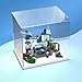 Produktbild TRUSTFAR Acryl staubdichte Vitrine entworfen für LE-GO 60316 Modernisierung Polizei Bausteinmodell, transparente Box, Displaybox kompatibel mit Le-go 60316 (kein Modell) (weißer Sockel)