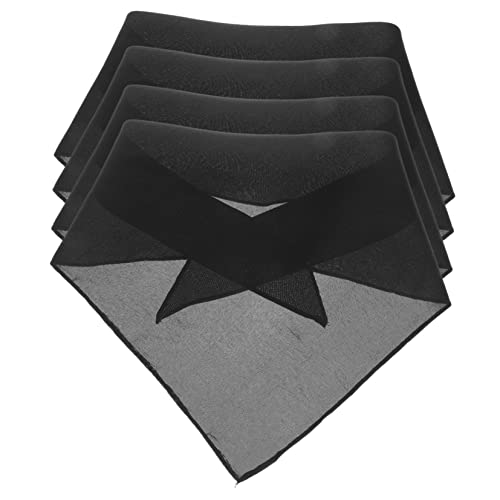 LIOOBO 4個 愛犬のよだれかけ ペット冷却マット 犬の冷却ベスト ペットの首輪スカーフ 犬用タオル 犬の誕生日ケーキ 犬パーカー 犬用ポリエステルバンダナ 犬の三角形のスカーフ Black