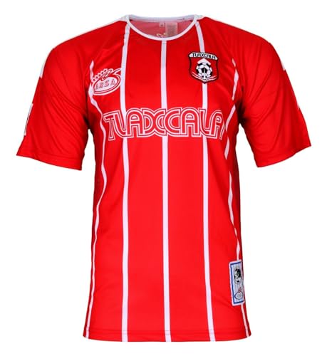 Men's Tlaxcala Mexico Fan Soccer Jersey Short Sleeve Red/White (US, Alpha, X-Large, Regular, Regular, Red)