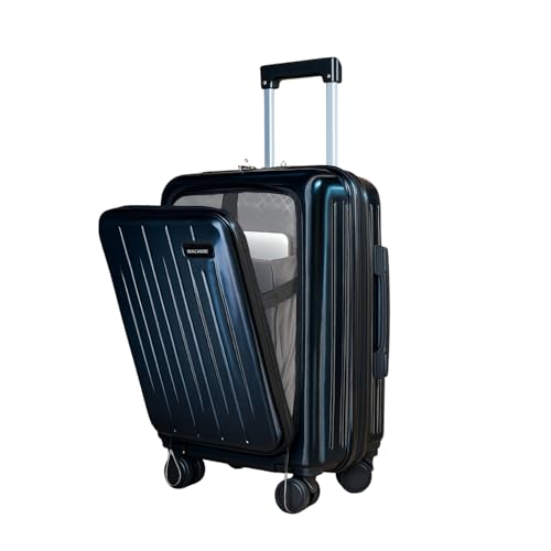 Image of Cabintrolley Bag Polycarbonate 20inch 55cms with 16inch Laptop and USB Port Compartment Small Size Suitcase for Flight Travel Suitable for Men, Women,Boys and Girls (Black with Packing Cube)