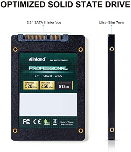 Inland Professional 3 Pack 512GB SSD SATA III 6Gb/s 2.5