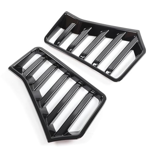 Image of Car Front Headlights Grille Vent Cover Trim Compatible With Toyota Tacoma 2024 2025 ABS Front Side Grill air inlet Vent Panel Cover Interior decoration accessories (Piano Black)