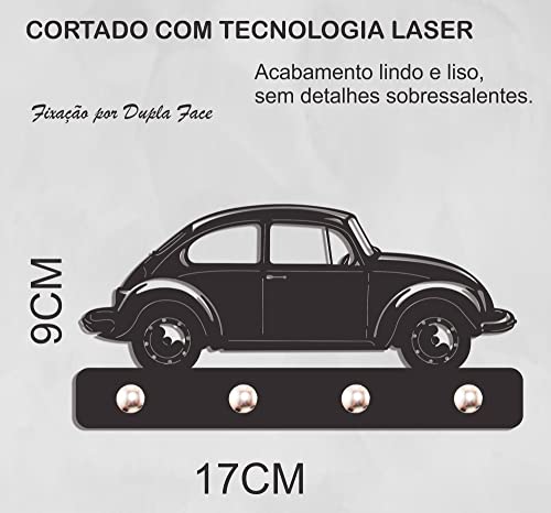 Porta Chave De Parede Decorativo Gancho Suporte Chaves Fusca Carro