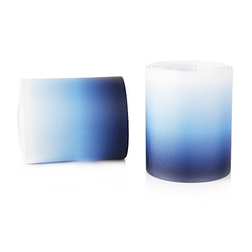 Gradient Grosgrain Ribbon 3" Wide 5 Yard For Diy Handmade Hair Bow Clip Accessories And Festival Wedding Party Birthday Bridal Shower Decoration (Blue) #TOP2