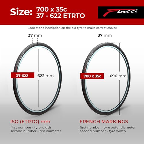 Image of 700x35c Commuter City Bike Tires - Foldable 37-622 with 1mm Anti Puncture | Folding 28 inch Bicycle Tyres, Accessories for Road, MTB, Hybrid and Touring Bikes, Front and Rear Replacement