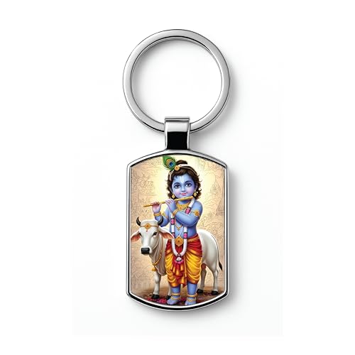 Image of Stylish Metal Keychains with Permanent Glossy Print - Inspirational Quotes & Spiritual Designs - Perfect Key chains for loved ones, Personal Use, Gifts & Return Gifts