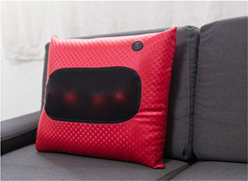 Preisvergleich Produktbild Drahtlose Massage Kissen Gebärmutterhalskollegen Multifunktionsgerät Körper Elektro-Massage-Kissen Auto nach Hause,Red