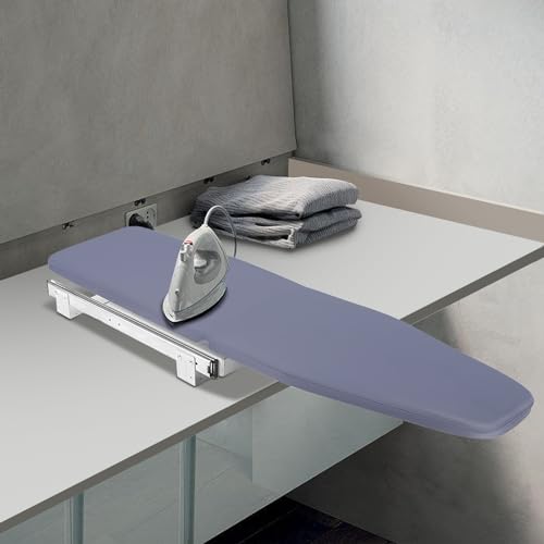 OMGGYER Ironing Board Wall Mounted Ironing Board Extendable Ironing Board Folding Ironing Board for Steam Ironing Station Drawer Wardrobe 180° Rotation Ironing Boards Space Saving in Cabinet - Image 3