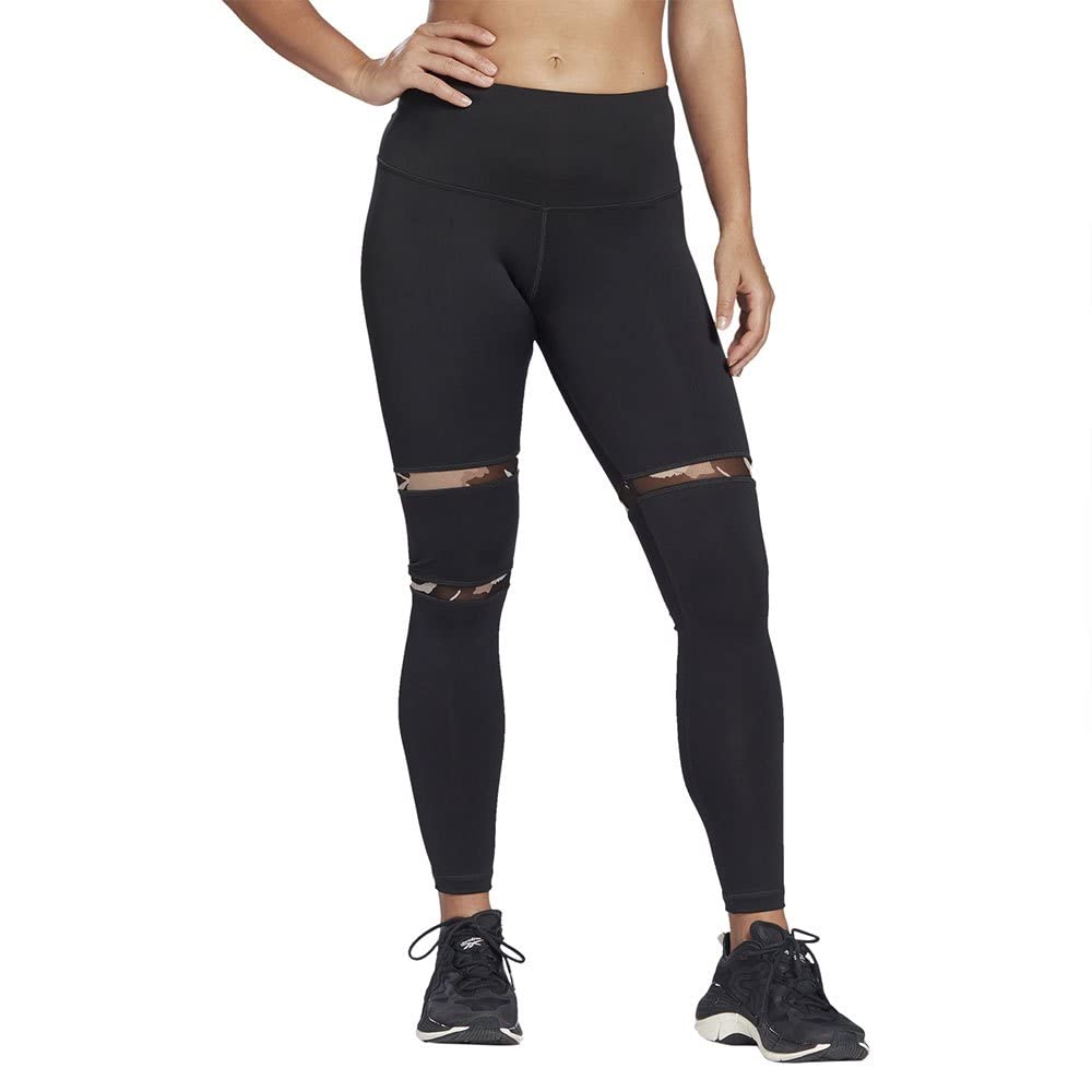 Reebok Women's Myt Detail Poly Leggings, Night Black, S