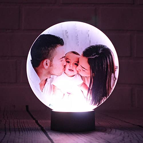Genérico Lámpara Personalizada con Foto Base Led Decoración Mando a Distancia