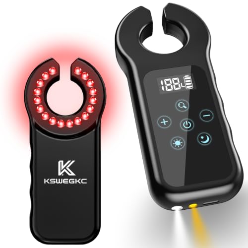 KSWEGKC Vein Finder for IV Access 1-188 Brightness 18 LEDs - Black