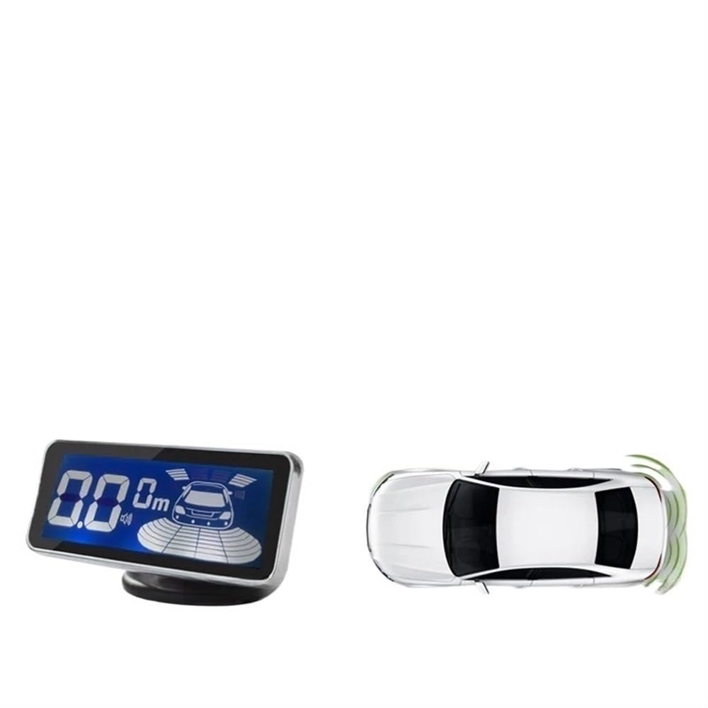 Sensore di Assistenza al parcheggio PDC Schermo a ultrasuoni Sensore di parcheggio per Auto 4/6/8 Radar Anteriori Posteriori Parktronic Rilevatore Argento Nero (6 sensori/Bianco)