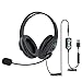 Price comparison product image TINGDA USB Headset with 3.5mm Jack, Stereo Computer headsets with Microphone Noise-Canceling, Skype Headphones Comfort-fit Earpad, Inline Volume Control for PC, Laptop, Cell Phone