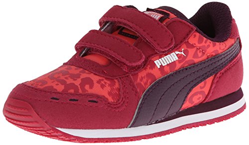 PUMA Cabana Racer Animal V Sneaker , Cerise/Potent Purple/Dubarry, 3.5 M US Big Kid