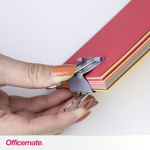Officemate EZ Binder Clips, Medium Size, 12/Box, Gray (99250) image 8