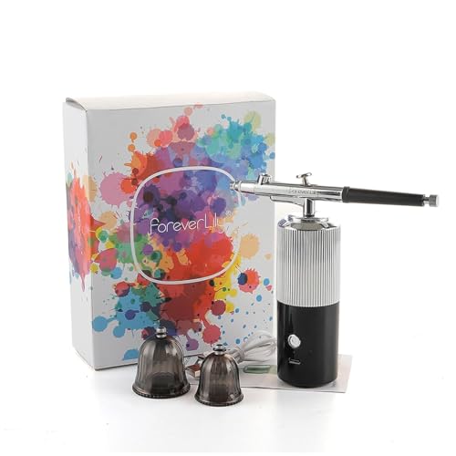 Airbrush-Kit und Wiederaufladbares Hand-Airbrush-Set, Kompressor 38PSI Kabelloses,Aerógrafo portátil recargable para diseño de uñas y decoración de pasteles