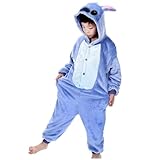zpllsbratos Niños Pijamas Animales Ropa de Dormir Cosplay Disfraz para Carnaval Halloween Navidad(Azul,Etiqueta 130 para Altura 125cm-135cm)