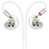 Vibes 202 Wired Earbuds - HiFi in Ear Monitor Headphones – Professional Noise Isolating Ear Buds - Clear Sound, Deep Bass & Comfort-Fit IEM Earphones - MMCX to 3.5mm, Silver Plated Cord, Carrying Case