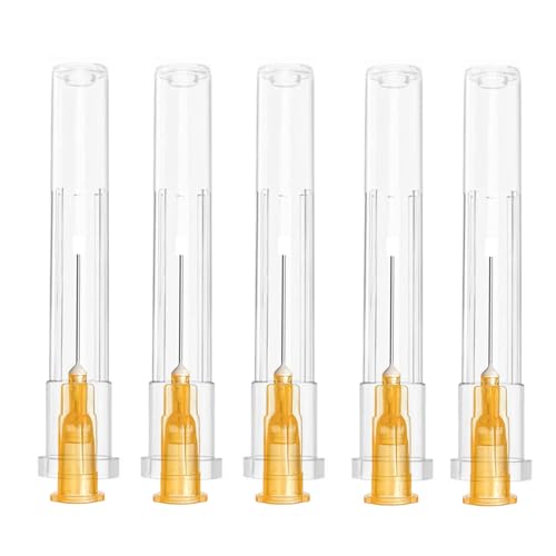 100 Pack 25G 1/2 Inch Needle for Lab Accessories,Industrial Dispensing Accessories,Individually Packaged