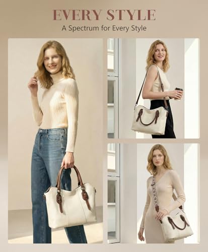 Image of VASCHY Hobo Purse for Women, Two-Strap Set, Easily Converts to Shoulder Bag, Crossbody Bag, or Tote Handbag, Travel Work Bag