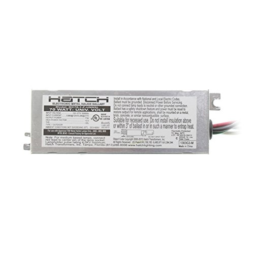 Hatch MC70-1-F-UNNU - 70 Watt - 120/277 Volt - Electronic Metal Halide Ballast - ANSI M98/M139/M143 - Side Leads With Mounting Feet