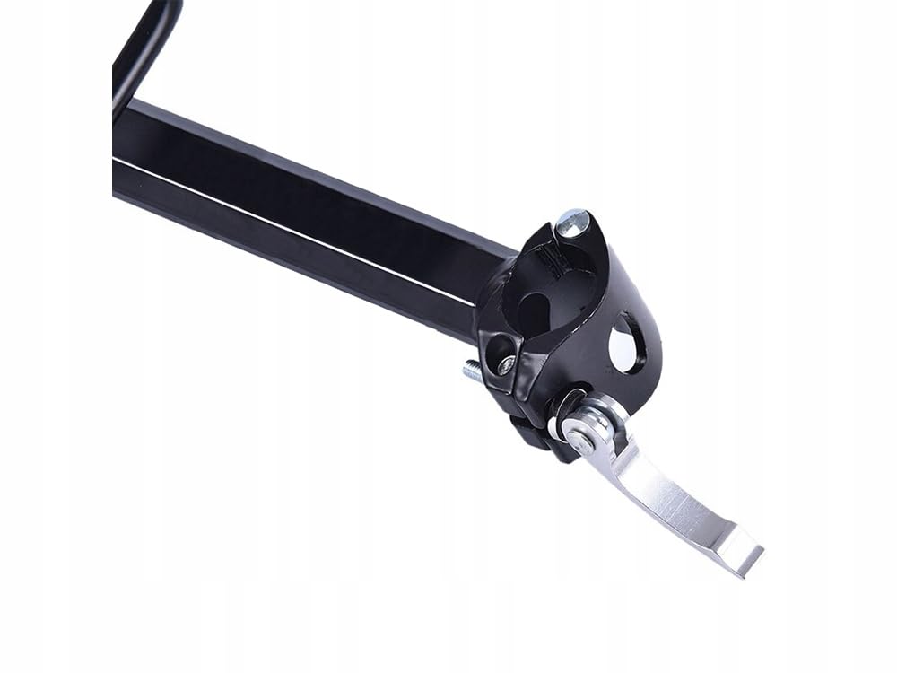 Portaequipajes Trasero de Aluminio Universal - para Bicicletas | Bastidor para 30 kg de Carga máxima | 53 cm de Longitud con Altura Ajustable | Ligero y Fuerte - Color Negro