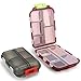 2PCS Travel Pill Organizer, Portable Pill Case, Pill Box Dispenser, with 10 Compartments for Different Medicines