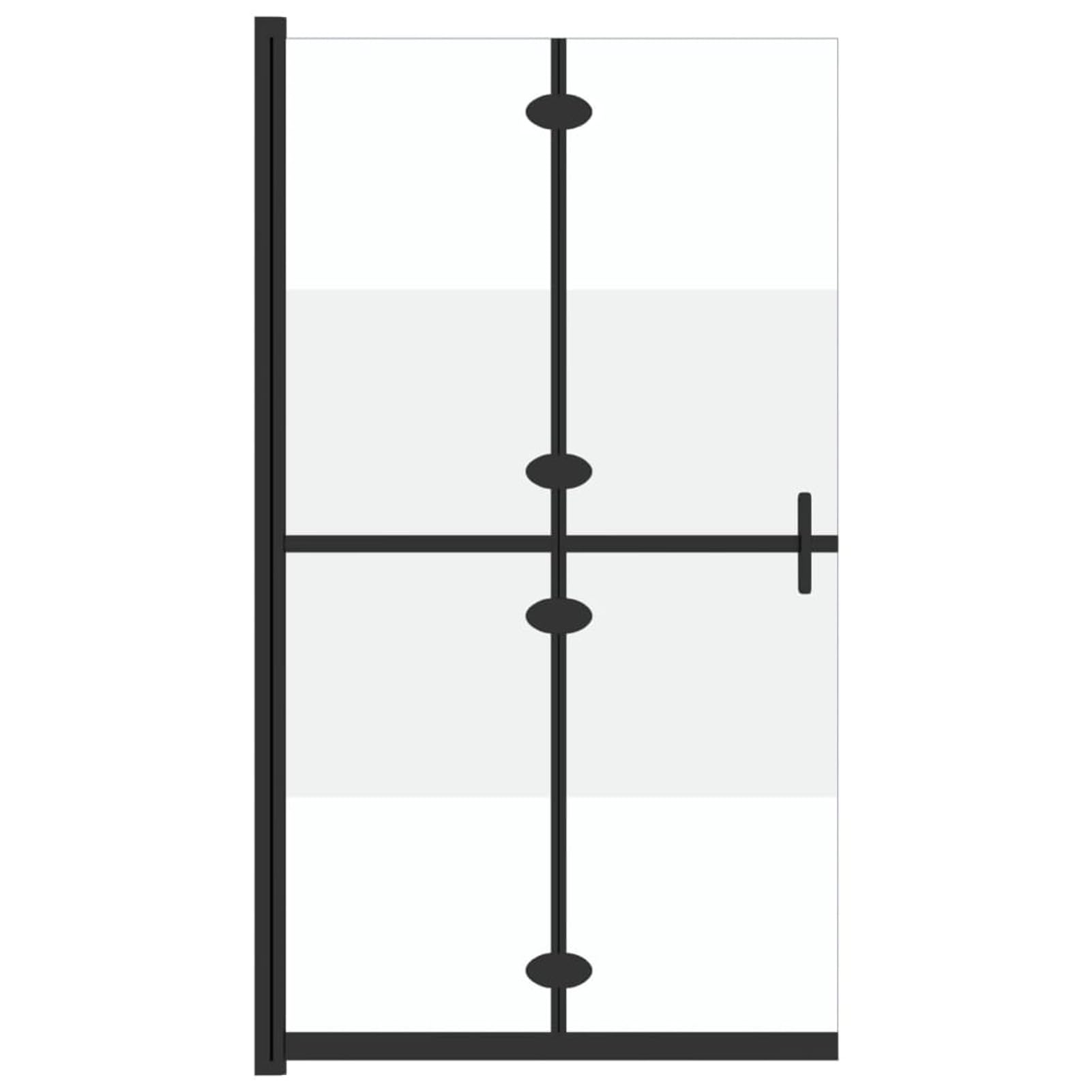 LAPOOH Parete per Doccia Walk-in Pieghevole in Vetro ESG 80x190 cm,Parete per Doccia Walk-in,Porta Doccia,Parete Vasca da Bagno,Parete Doccia-151187