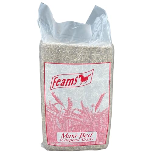 Fearns Farm Dust Extracted Animal Straw Maxi Bed - 11kg - Barley Straw Bedding for Horses, Rabbits & Other Small Animals - Fluffy, Comfy & Fresh