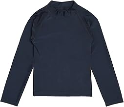 [アッシュベリー] キッズスクール水着 男女兼用長袖ラッシュガード(かぶり) [UPF50+紫外線対策加工]