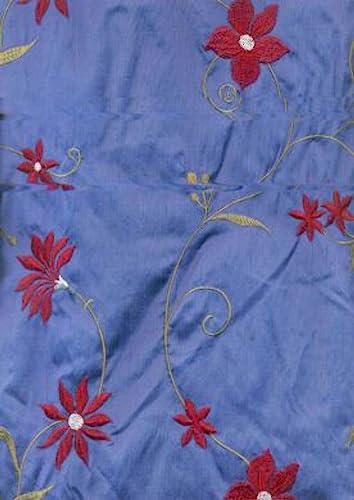 Silk Dupioni superbe broderie en soie tissu au mètre 137,2 cm pour couture robe de soirée