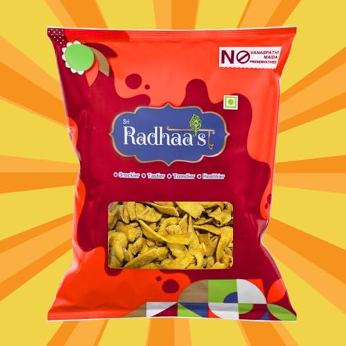 Image of Sri Radhaa's Ribbon Pakode 150g | Crispy South Indian Ribbon Pakoda | Crunchy Savoury Indian Namkeen Snack for Tea Time & Anytime Munching (Pack Of 6)