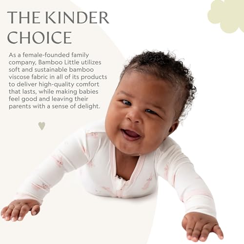 Image of Bamboo Little Soft Baby Footie Pajamas, Baby Clothes, Newborn Sleepers, 95% Viscose and 5% Spandex, 0-24 Months