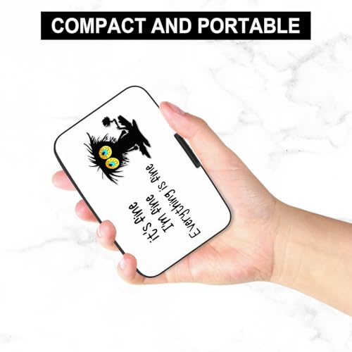 Image of Card Holder Credit Cards Holder for Women RFID wallet women Business Card Holder Wallet Mini Aluminum Card Wallet RFID Blocking Slim Metal Hard Card for Women, Black Cat