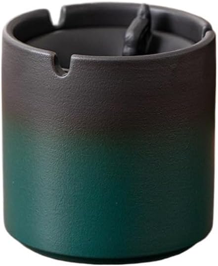 ash tray Ashtray with Lid Ceramic Gradient Ashtray for Home Living Room Bedroom Desktop Office ash trays indoors