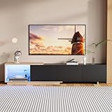 Rangement pratique avec 3 tiroirs spacieux : Le meuble TV offre trois tiroirs généreux, parfaits pour ranger vos télécommandes, câbles, livres ou autres accessoires électroniques. Ces tiroirs glissent facilement pour un accès rapide et discret, tout en permettant de garder votre espace organisé et sans encombrement.