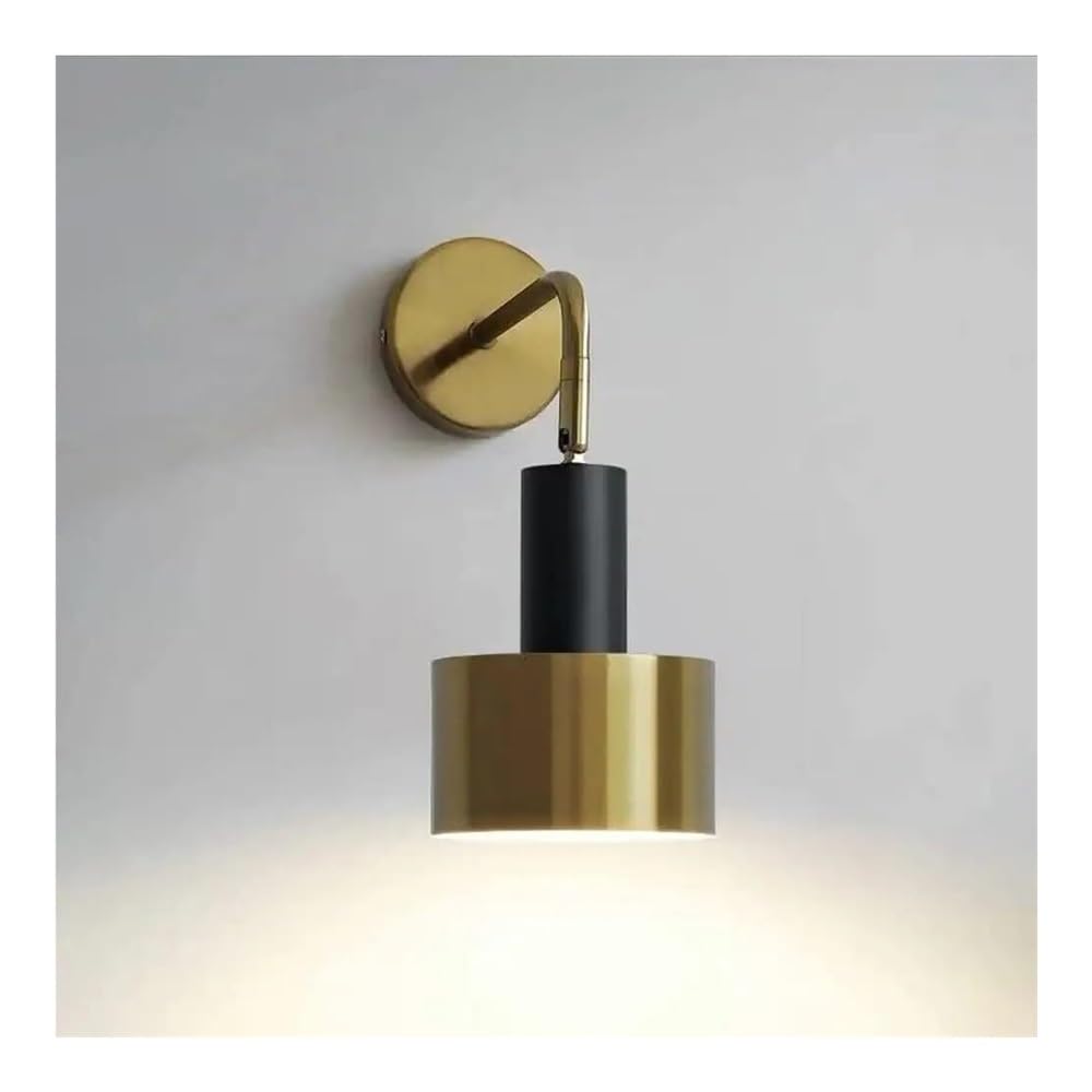 TONFON Adjustable Nordic Lighting Wall Lamp Modern Minimalist Bedside Wall Sconce Bathroom Mirror Wall Mounted Lamp for Bedroom Living Room Study Room Dining Room Stairs Hall Restaurant(Gold)
