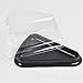 OEM Bargain Set of 50 Plastic Triangular Take-Out Container with Flat Base and Clear Lid for Pie and Cake Slices (Clear Lid Black Base)