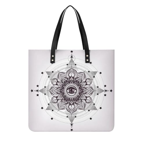 Cabas shopper yeux femmes grand sac de transport urbain 39x39cm