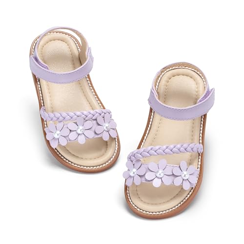 Image of GINFIVE Toddler Girls Sandals Little Girls Kids Summer Shoes Toddler Sandals