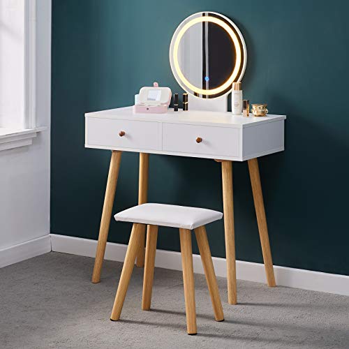 OFCASA - Tavolo da toeletta con luci a LED