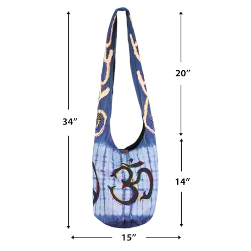 Image of Mandala Crafts Hippie Bag, Large Boho Hobo Purse for Women, Crossbody Shoulder Sling Bags for Indie Style Bohemian Accessory